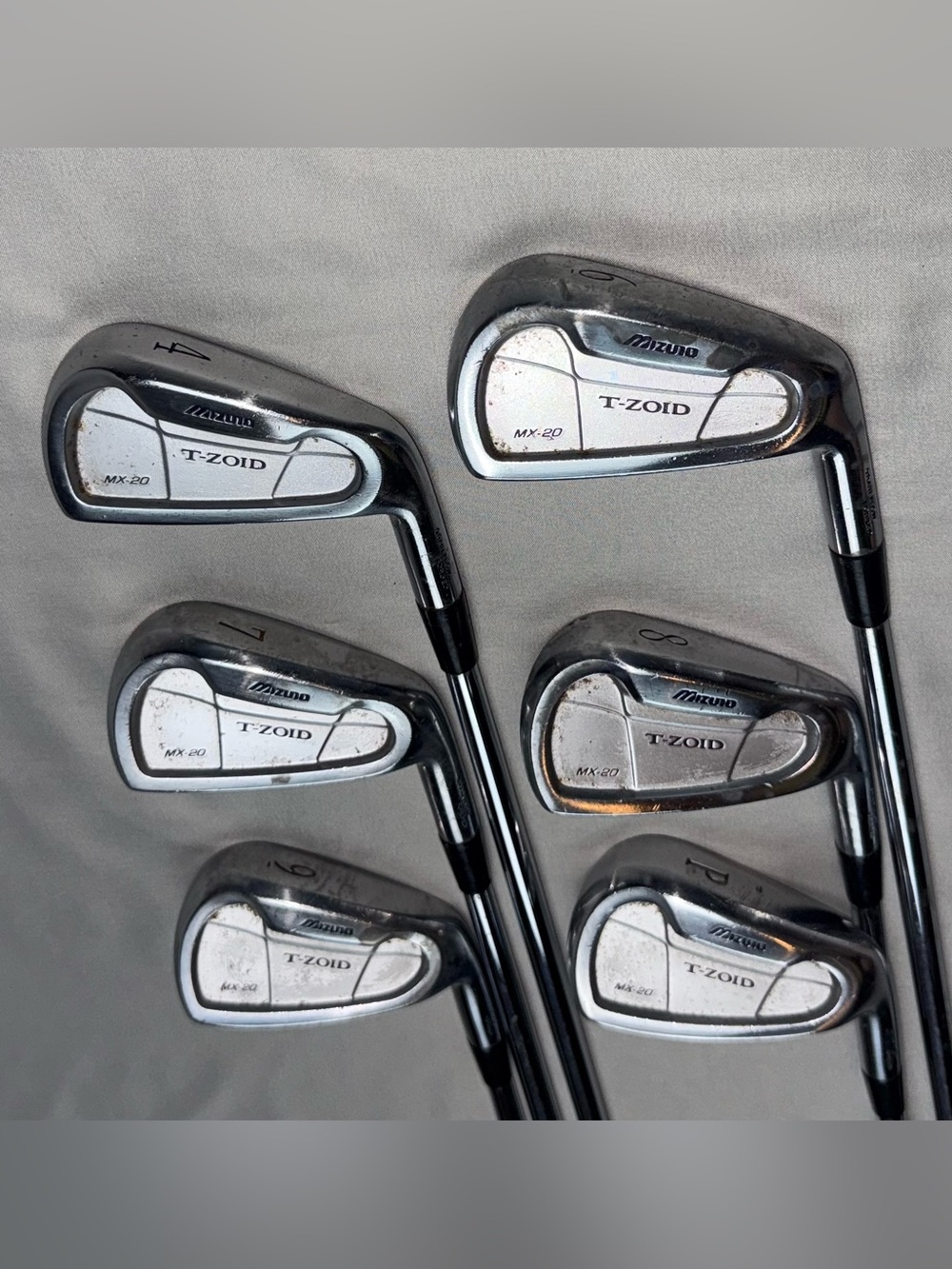 Mizuno MX-20 T-Zoid Iron Set 4,6-PW Stiff Flex Dynamic Gold Shaft Right Handed